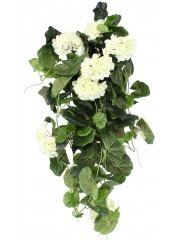 Chute de géranium artificielle blanche