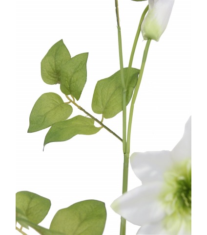 Tige de clématite artificielle blanche