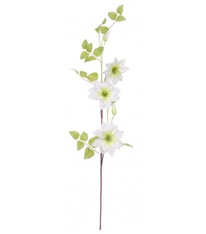 Tige de clématite artificielle blanche