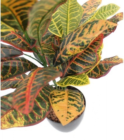 Croton artificiel vert et jaune