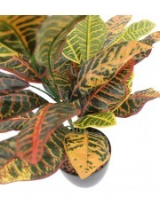 Croton artificiel vert et jaune
