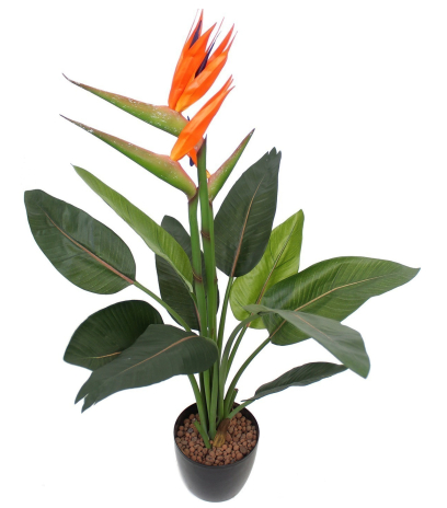 Strelitzia artificiel à trois fleurs