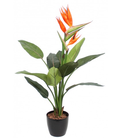 Strelitzia artificiel à trois fleurs