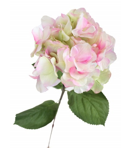 Tige d'hortensia artificielle rose