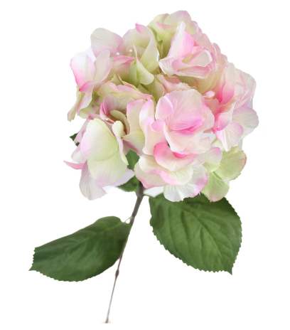 Tige d'hortensia artificielle rose