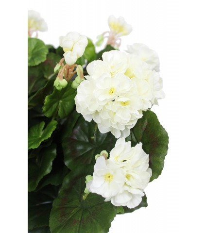 Grand géranium artificiel blanc