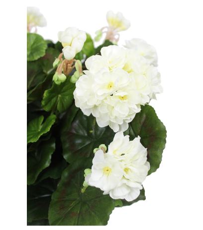Grand géranium artificiel blanc