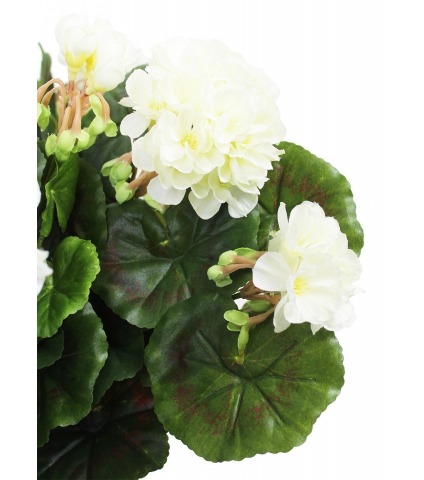 Grand géranium artificiel blanc