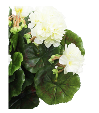 Grand géranium artificiel blanc