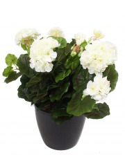 Grand géranium artificiel blanc
