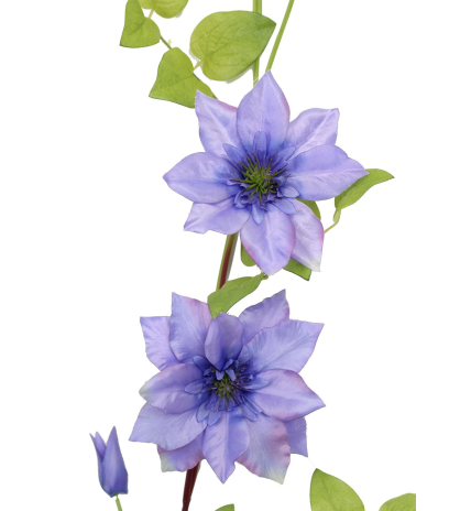 Tige de clématite artificielle bleue