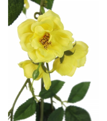 Fausse guirlande de roses jaunes