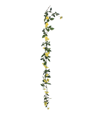 Fausse guirlande de roses jaunes