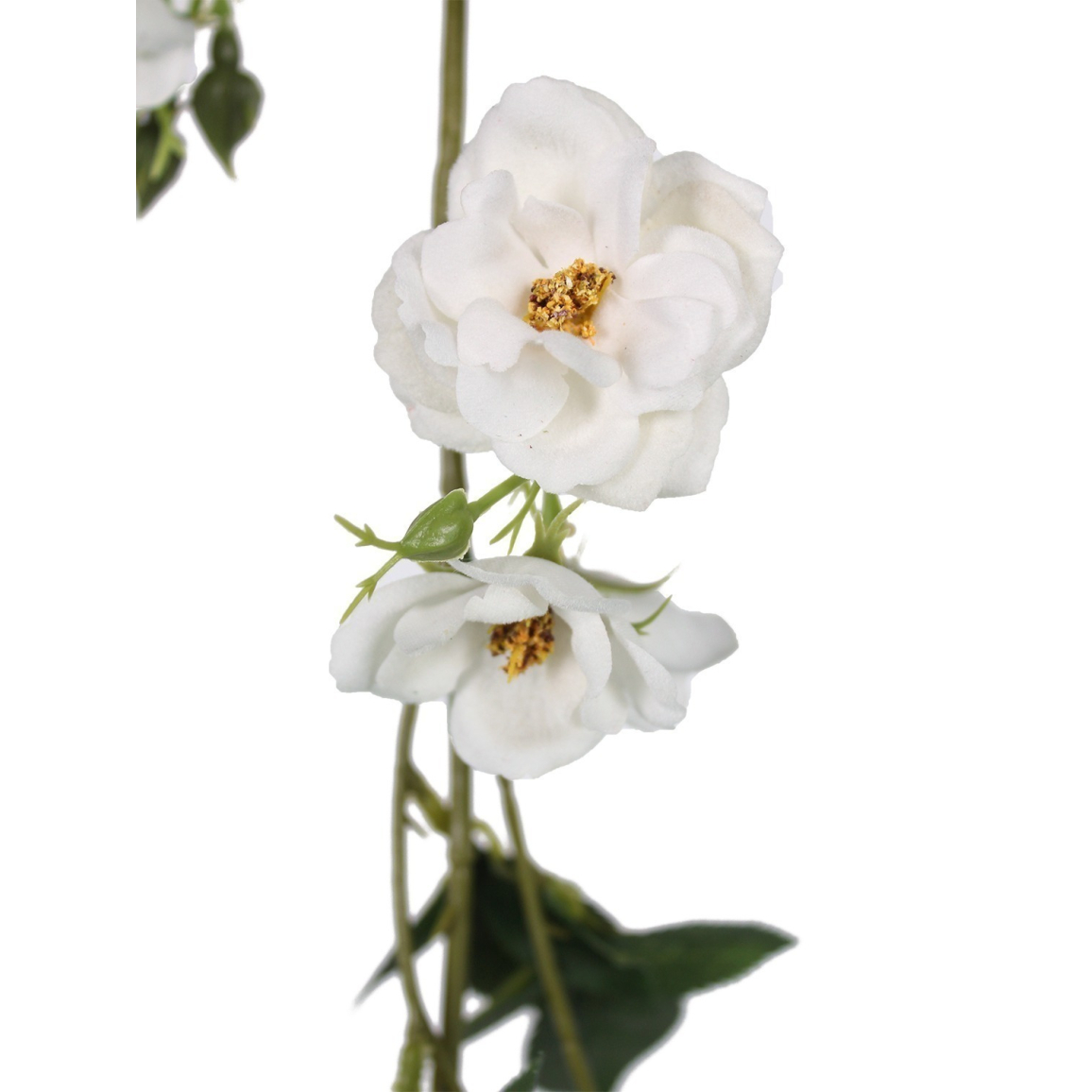 Guirlande Eucalyptus Artificiel Avec Roses Blanches - Longueur 1,5 M (5,9 Pi) - 6 Roses D'environ 9 Cm De Diamètre - Feuilles En Soie, Tiges En Plastique - Pour Mariage, Déco Murale, Fête - 11