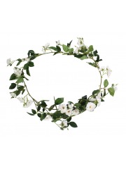 Fausse guirlande de roses blanches