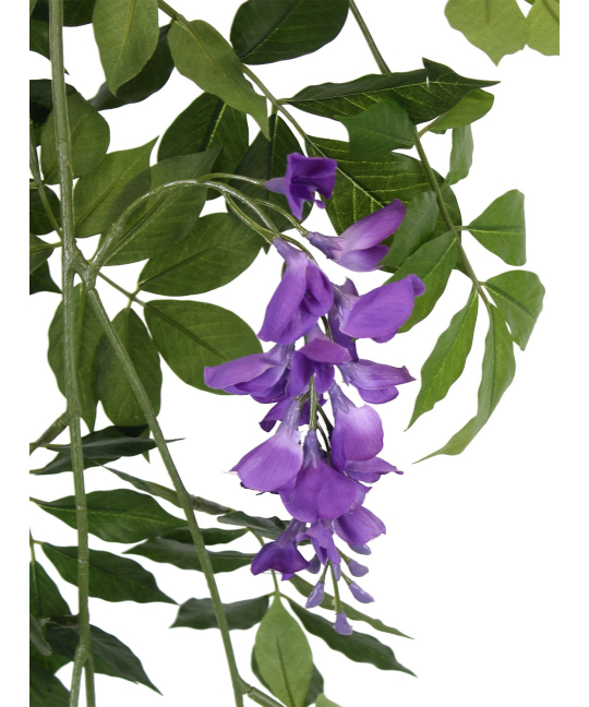 2 Guirlandes Glycine Artificielle 2m - Plantes Suspendues Blanc Pour Déco Intérieur/Extérieur