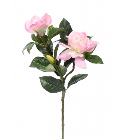 Branche de gardénia artificielle rose