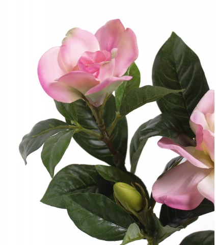 Branche de gardénia artificielle rose