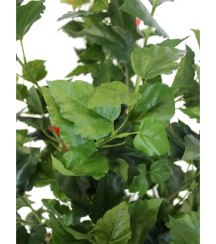 Hibiscus artificiel rouge
