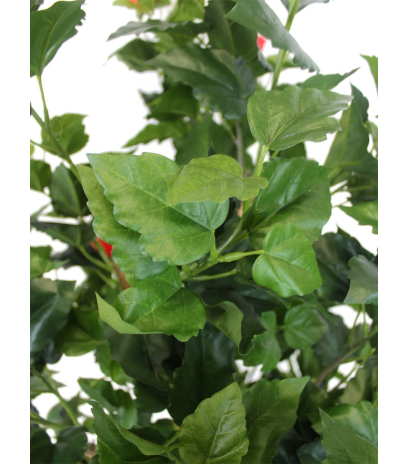 Hibiscus artificiel rouge