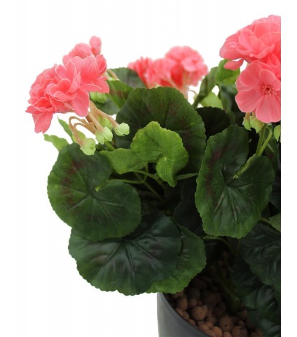 Grand géranium artificiel saumon