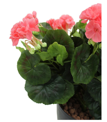 Grand géranium artificiel saumon