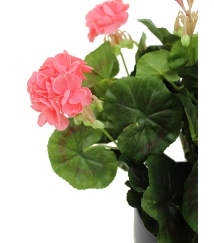 Grand géranium artificiel saumon