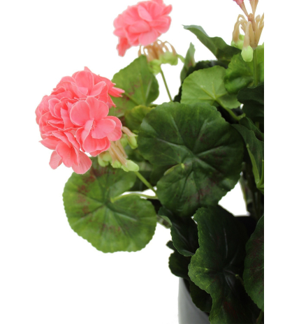 Grand géranium artificiel saumon