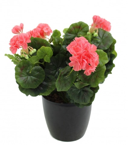 Grand géranium artificiel saumon