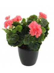 Grand géranium artificiel saumon