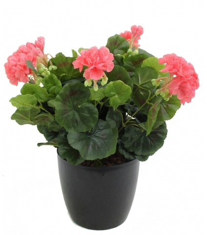 Grand géranium artificiel saumon
