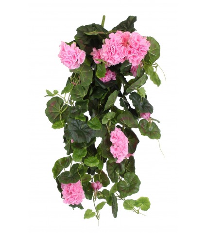 Chute de géranium artificielle rose