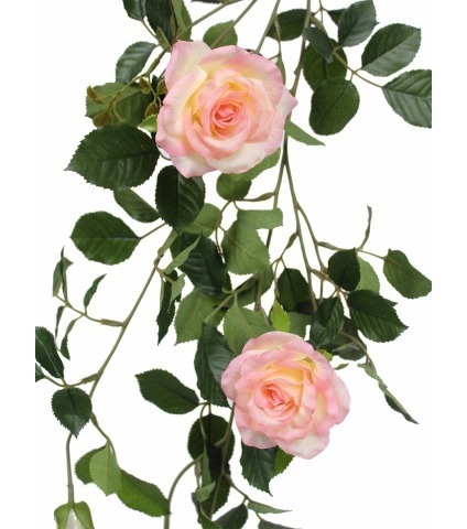 Guirlande fleurie de roses artificielles