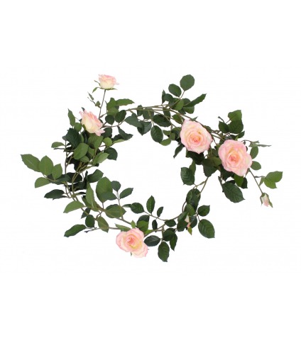 Guirlande fleurie de roses artificielles