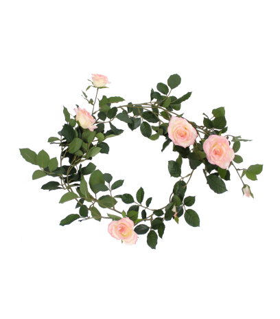 Guirlande fleurie de roses artificielles