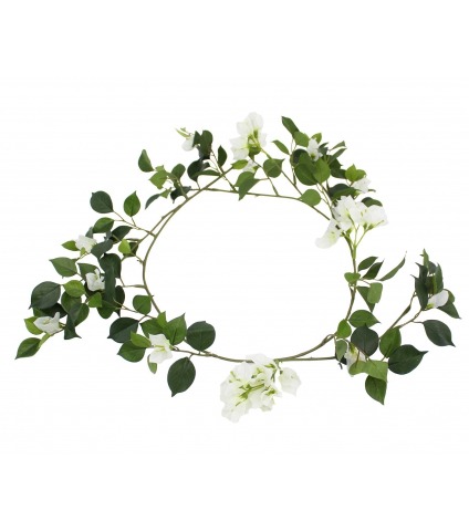 Guirlande de bougainvillée blanche