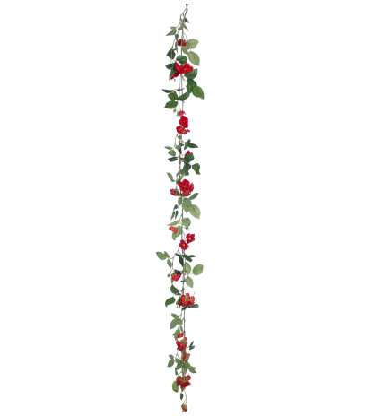 Fausse guirlande de roses rouges