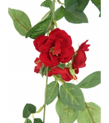 Fausse guirlande de roses rouges