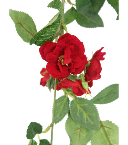 Fausse guirlande de roses rouges
