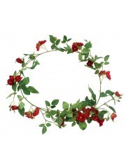 Fausse guirlande de roses rouges