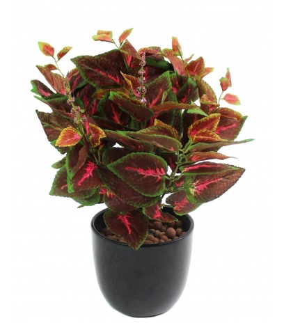 Coléus artificiel rouge