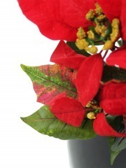 Poinsettia artificiel rouge