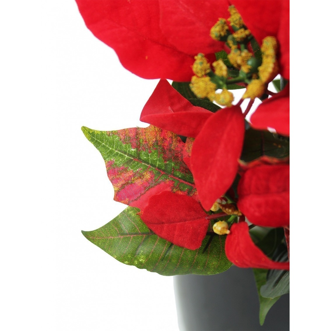 Poinsettia Artificiel Rouge Etoile De Noël 40 Cm Poinsettias