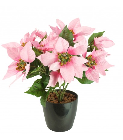 Poinsettia artificiel rose