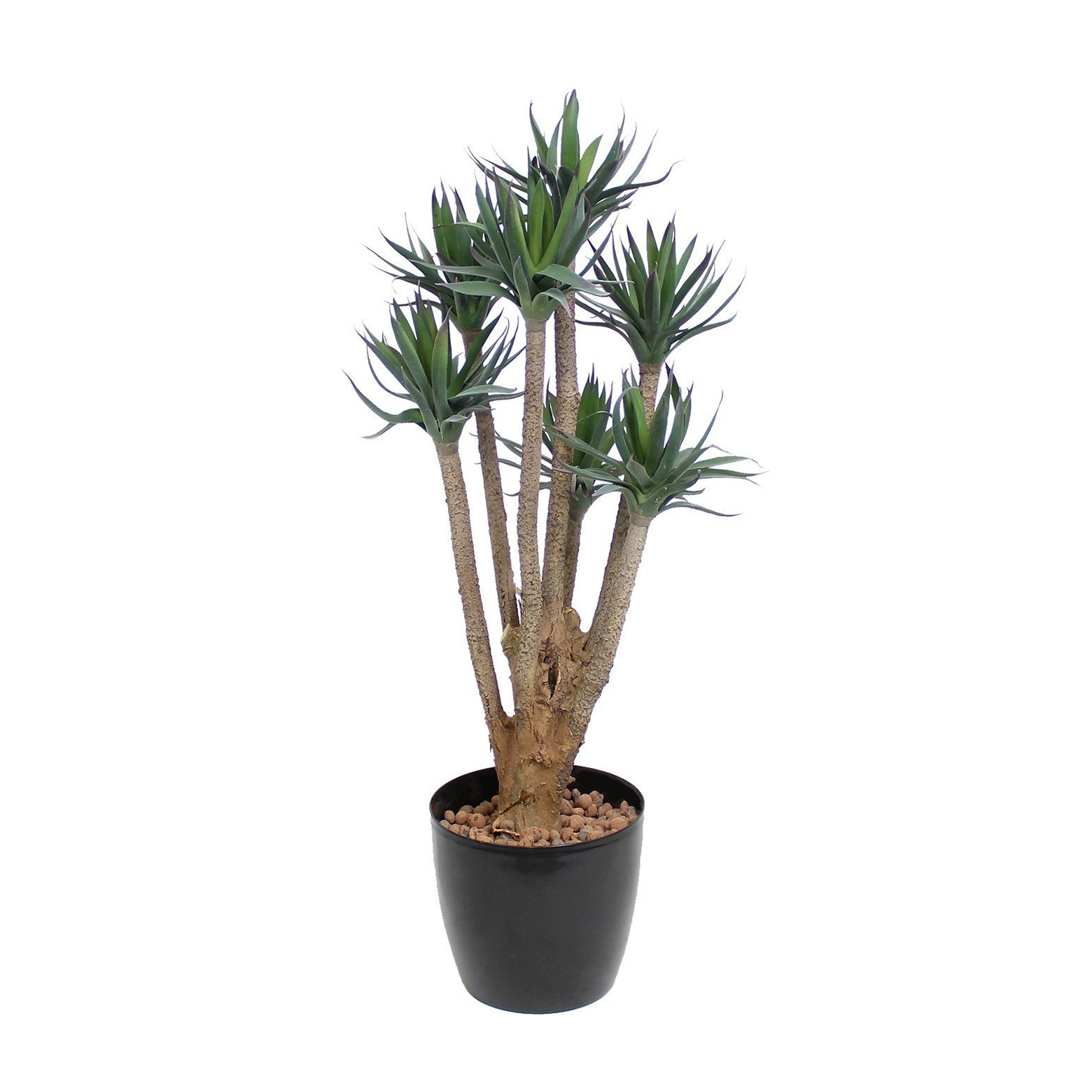 Plante Artificielle Agave DANINA - Succulente Décorative Gris, Hauteur 35cm (Pot Non Inclus)