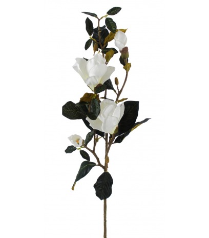 Rameau de magnolia artificiel blanc