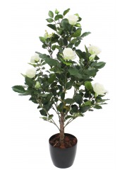 Grand rosier blanc artificiel