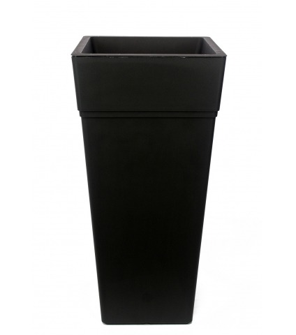 Pot carré haut anthracite