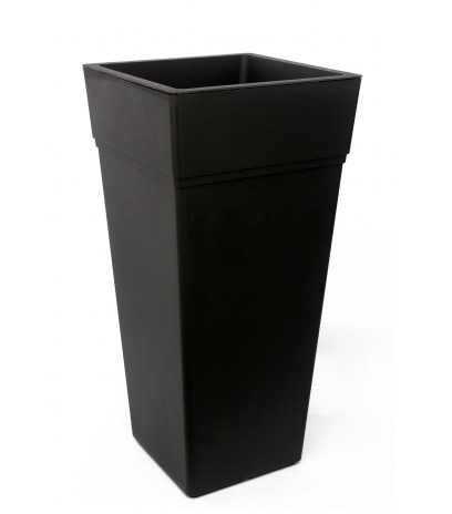 Pot carré haut anthracite