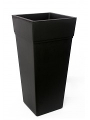 Pot carré haut anthracite